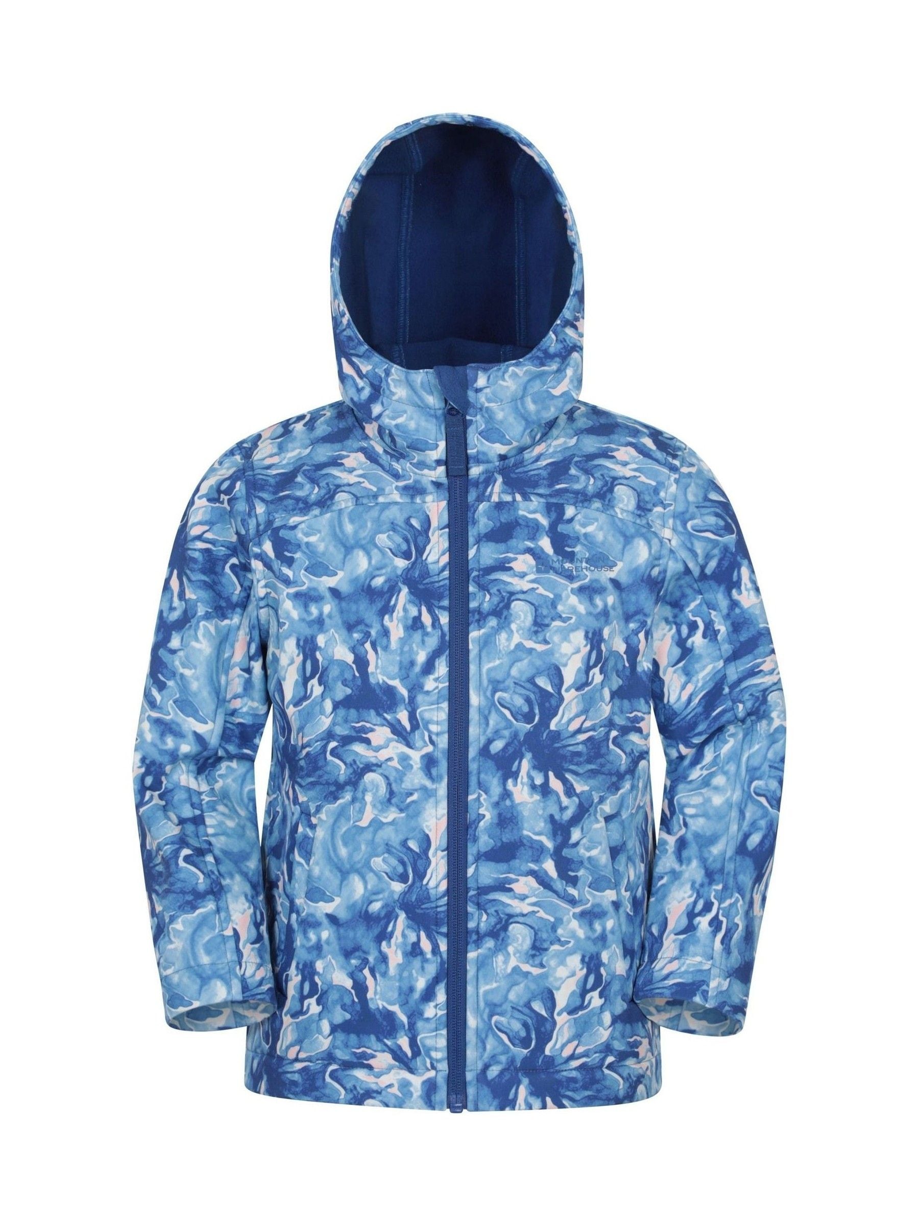 Dsiney Kidz - Mountain Warehouse Green Exodus Kids Printed Water-Resistant Softshell Jacket image 1