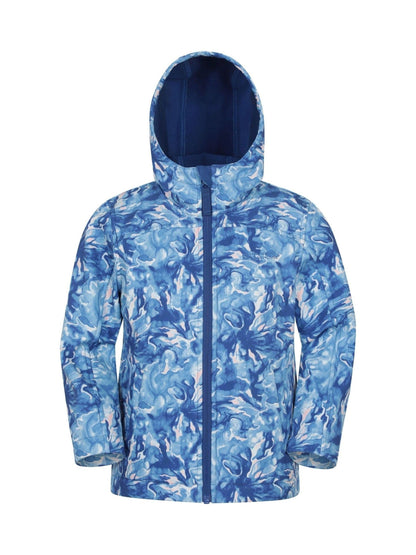 Dsiney Kidz - Mountain Warehouse Green Exodus Kids Printed Water-Resistant Softshell Jacket image 1