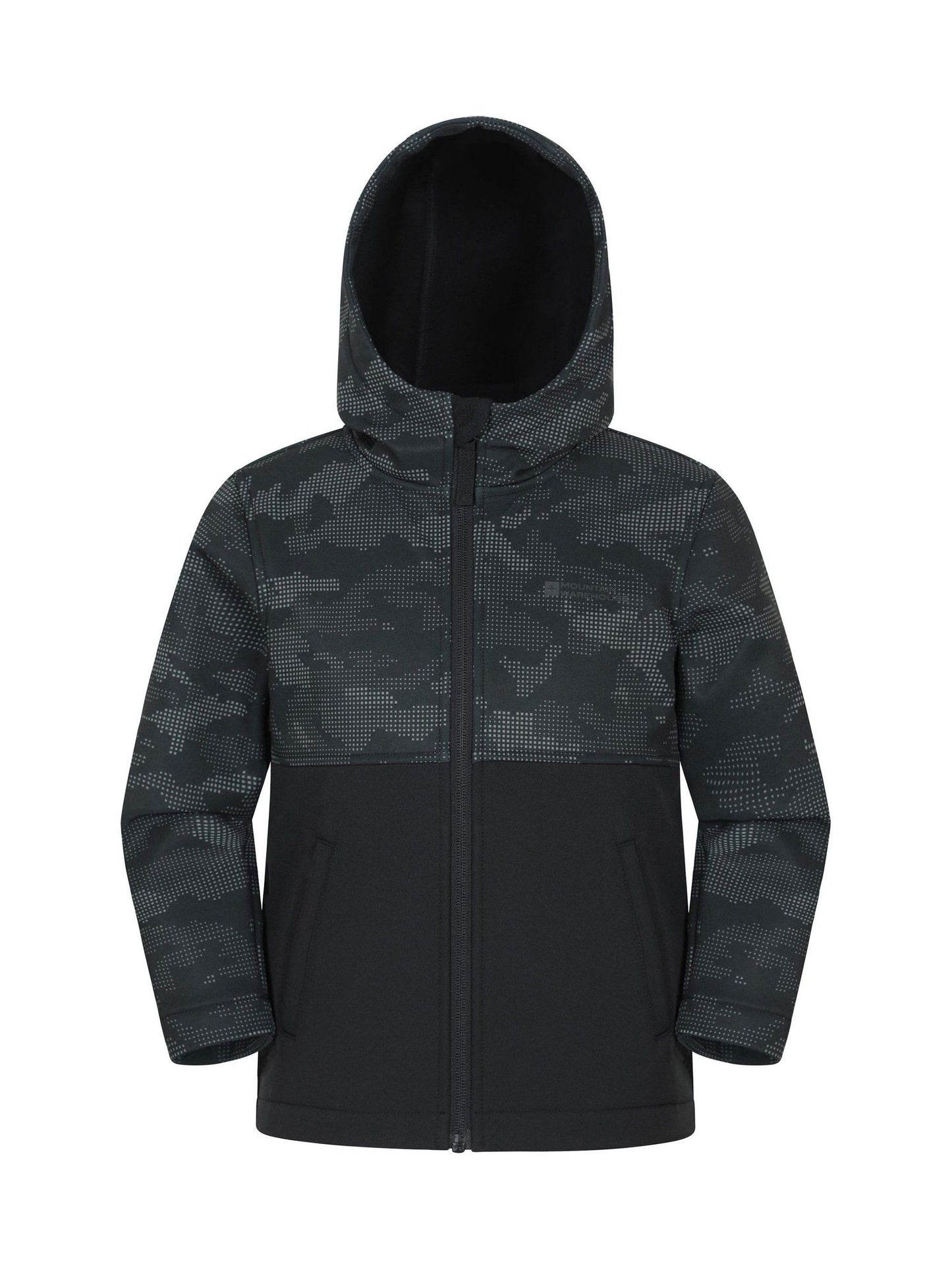 Dsiney Kidz - Mountain Warehouse Grey Exodus Kids Printed Water-Resistant Softshell Jacket image 1