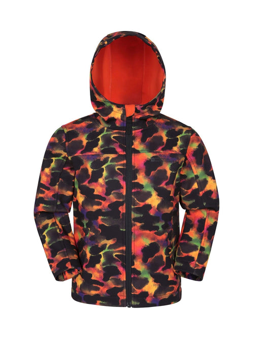 Dsiney Kidz - Mountain Warehouse Red Exodus Kids Printed Water-Resistant Softshell Jacket image 1