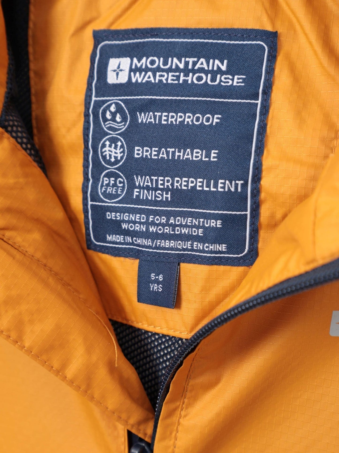 Dsiney Kidz - Mountain Warehouse Yellow Torrent II Kids Waterproof Jacket image 6