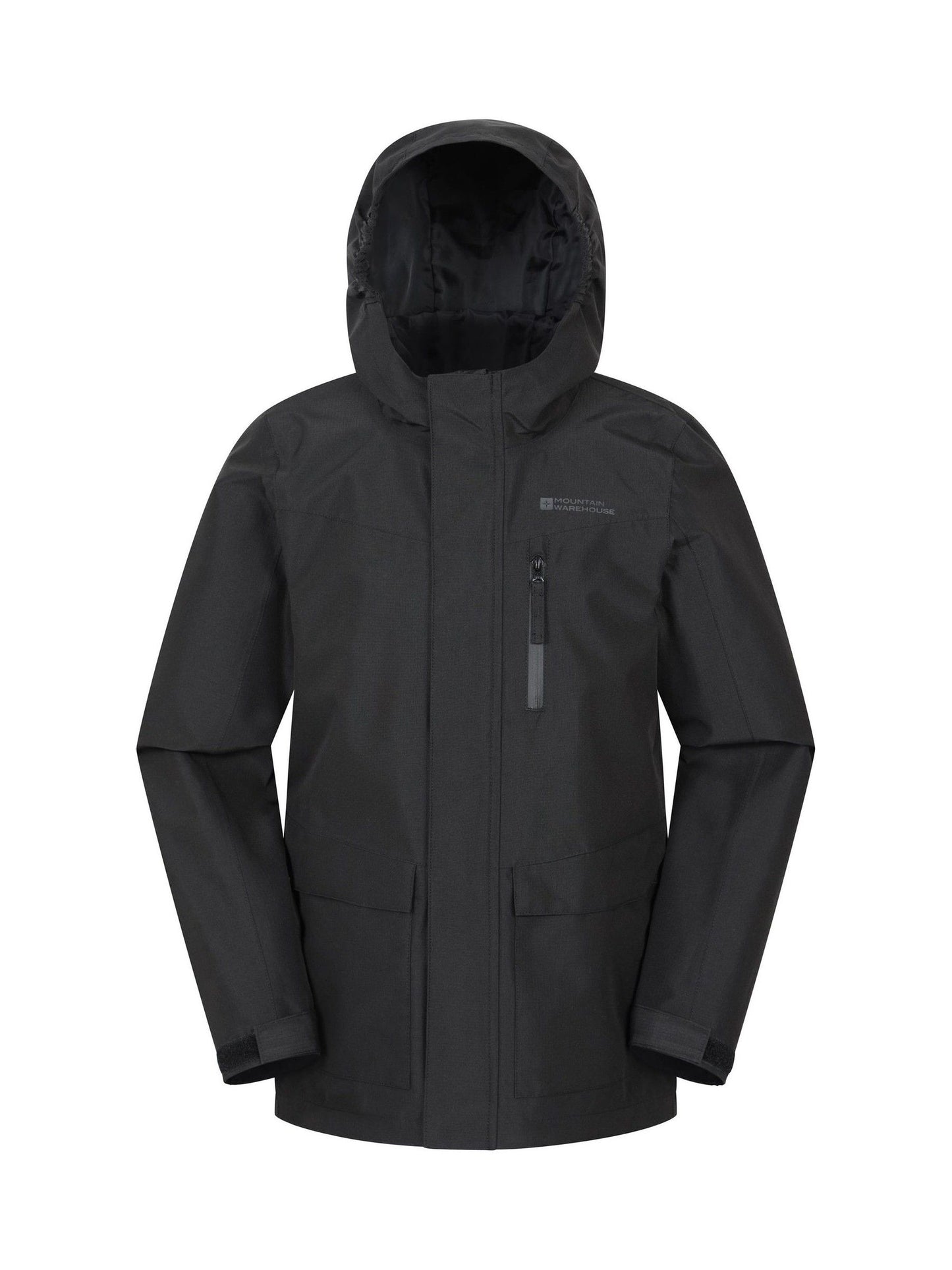 Dsiney Kidz - Mountain Warehouse Black Noah Kids Waterproof Jacket image 1