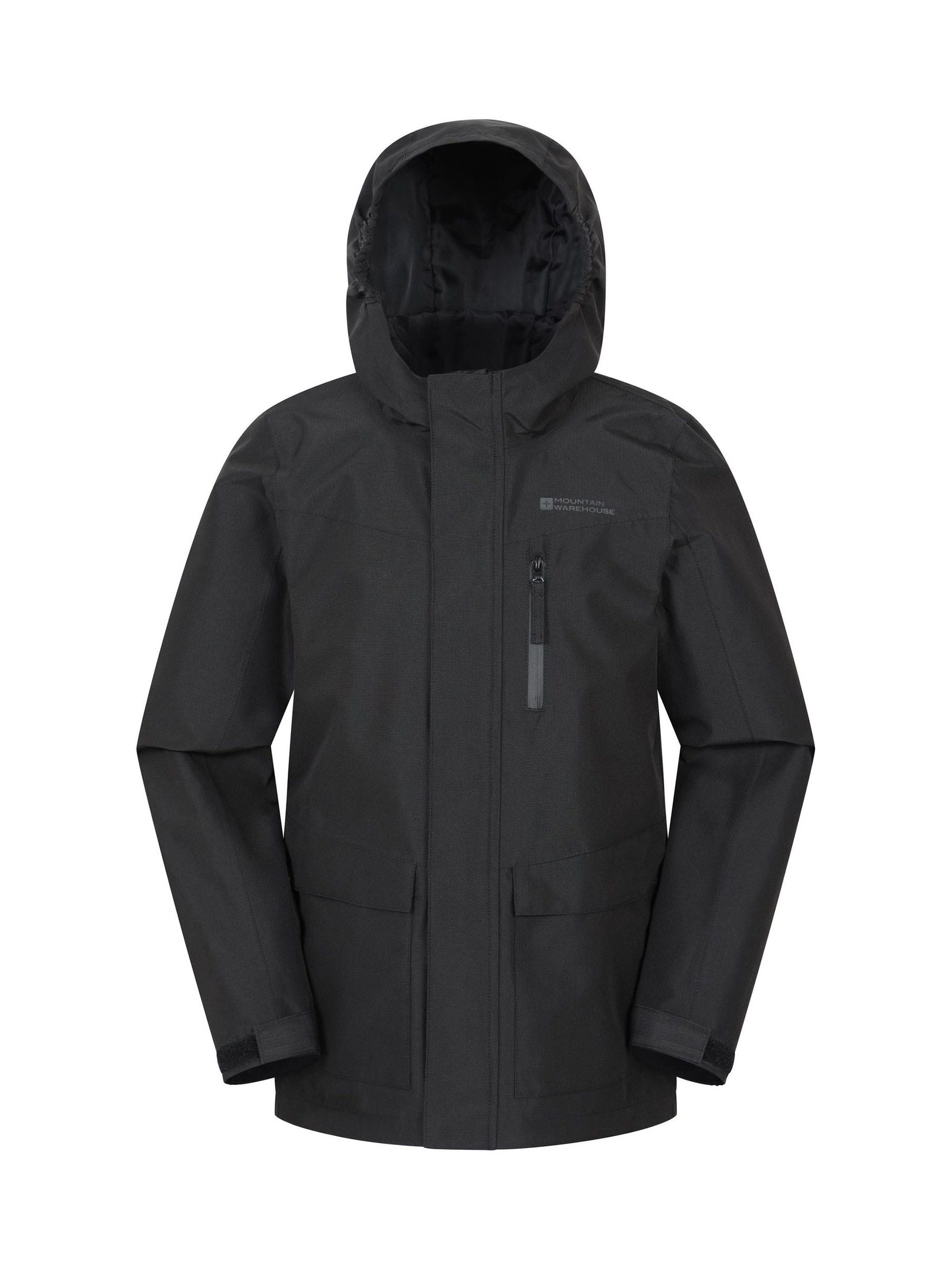 Dsiney Kidz - Mountain Warehouse Black Noah Kids Waterproof Jacket image 1