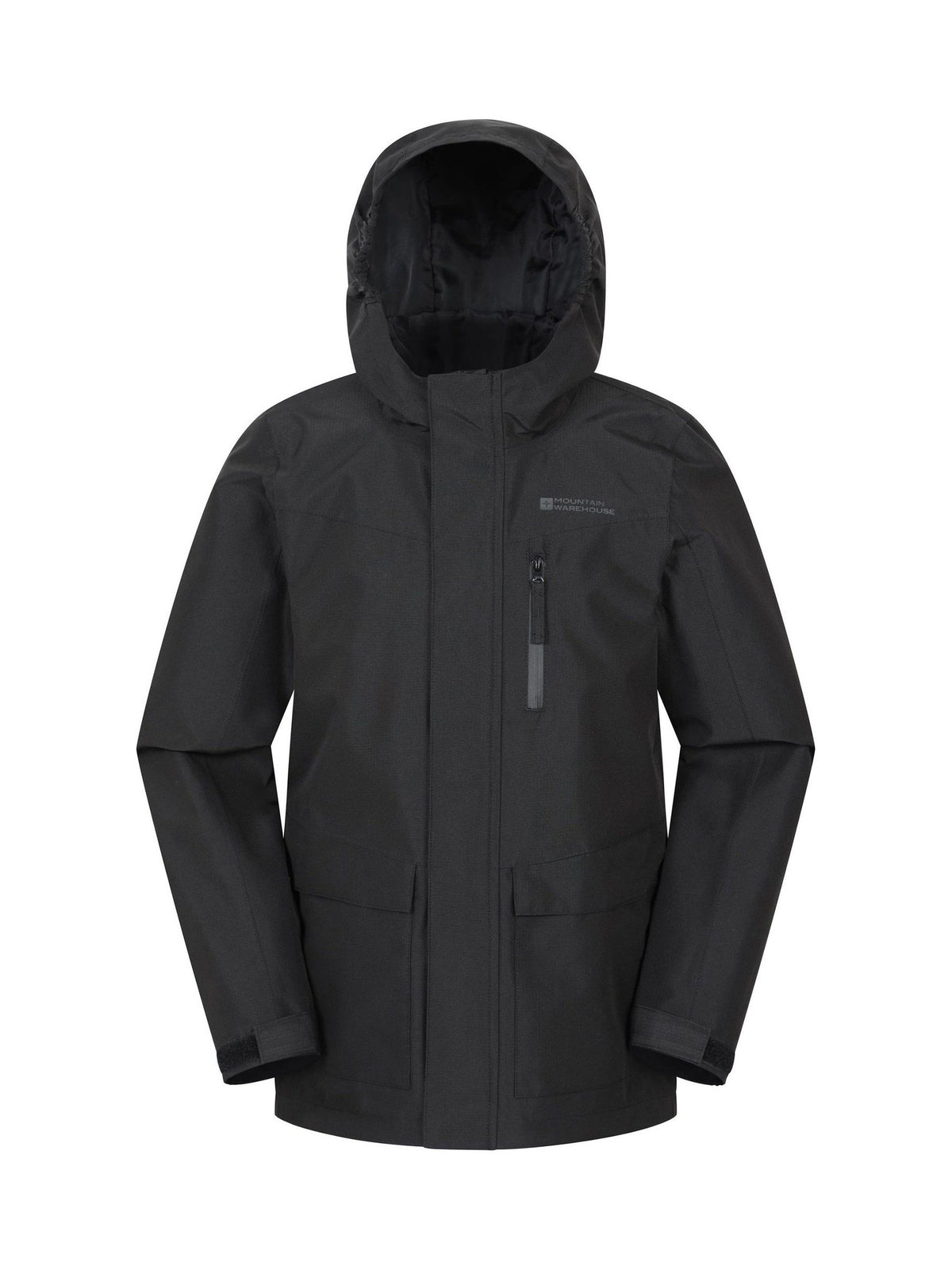 Dsiney Kidz - Mountain Warehouse Black Noah Kids Waterproof Jacket image 1