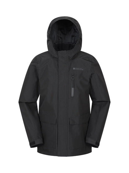 Dsiney Kidz - Mountain Warehouse Black Noah Kids Waterproof Jacket image 1