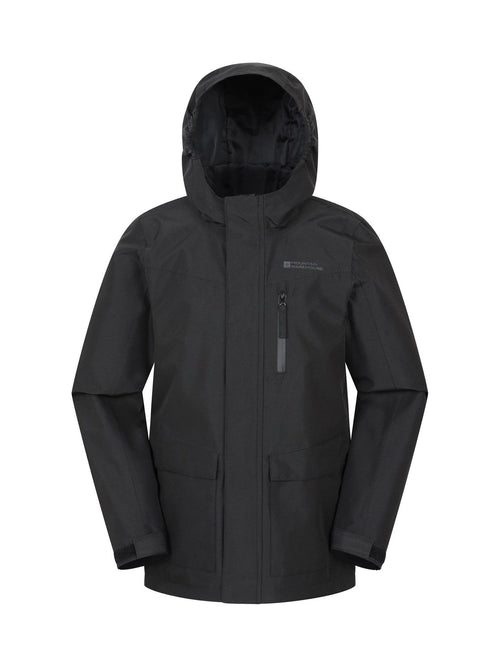 Dsiney Kidz - Mountain Warehouse Black Noah Kids Waterproof Jacket image 1