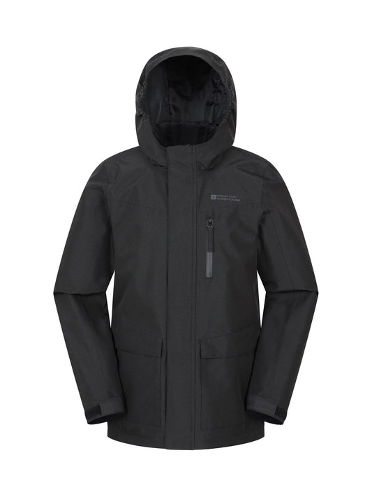 Dsiney Kidz - Mountain Warehouse Black Noah Kids Waterproof Jacket image 1