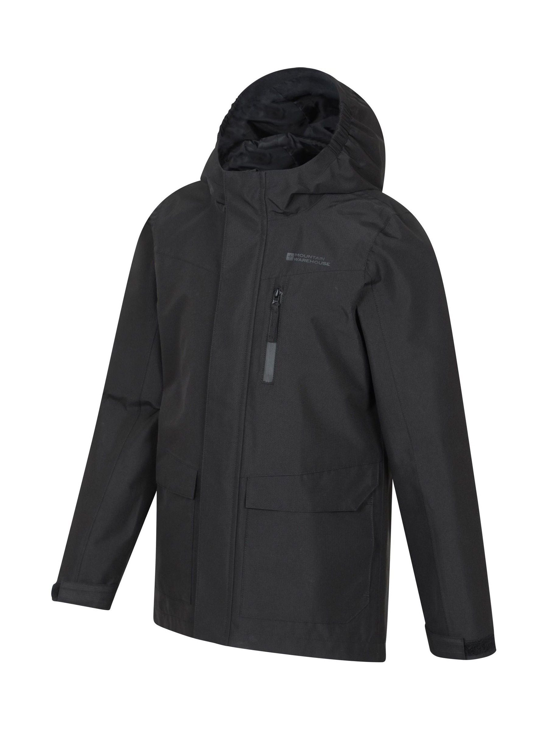 Dsiney Kidz - Mountain Warehouse Black Noah Kids Waterproof Jacket image 2