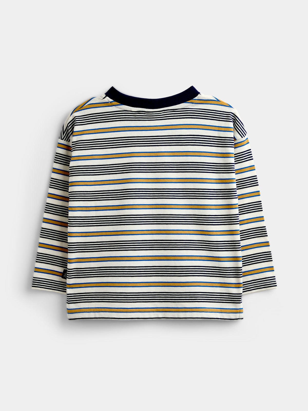 JoJo Maman Bébé Natural Varsity Badge Striped Top - image 2