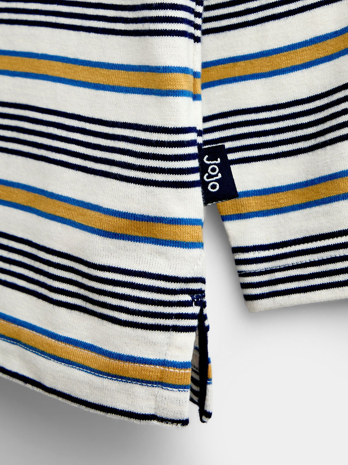 JoJo Maman Bébé Natural Varsity Badge Striped Top - image 4