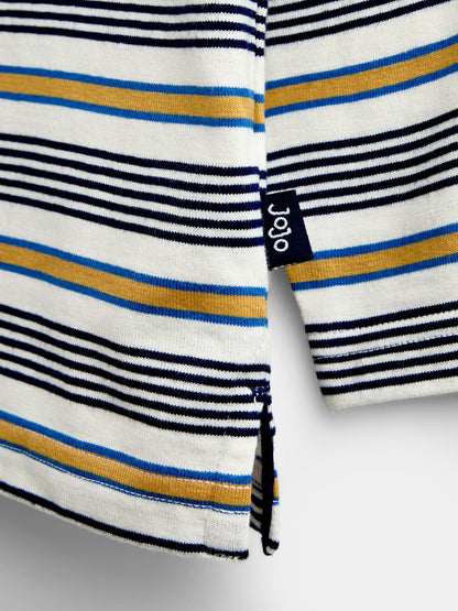JoJo Maman Bébé Natural Varsity Badge Striped Top - image 4