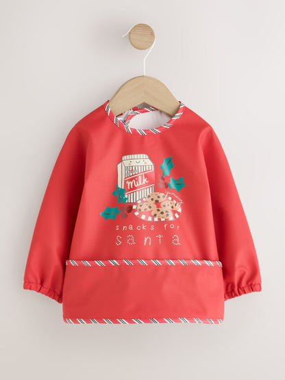Christmas Food Weaning And Feeding Sleeved Bib - image 1
