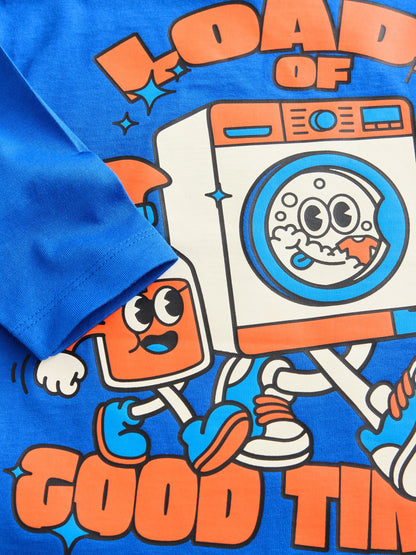 Dsiney Kidz - Blue Long Sleeve Graphic T-Shirt (3mths-7yrs) image 3