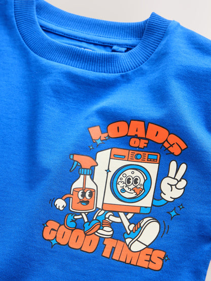 Dsiney Kidz - Blue Long Sleeve Graphic T-Shirt (3mths-7yrs) image 4