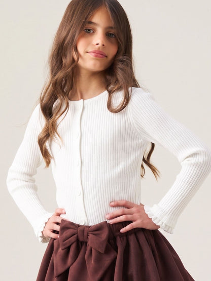 Dsiney Kidz - Angel & Rocket White Nellie Rib Long Sleeve Top image 1