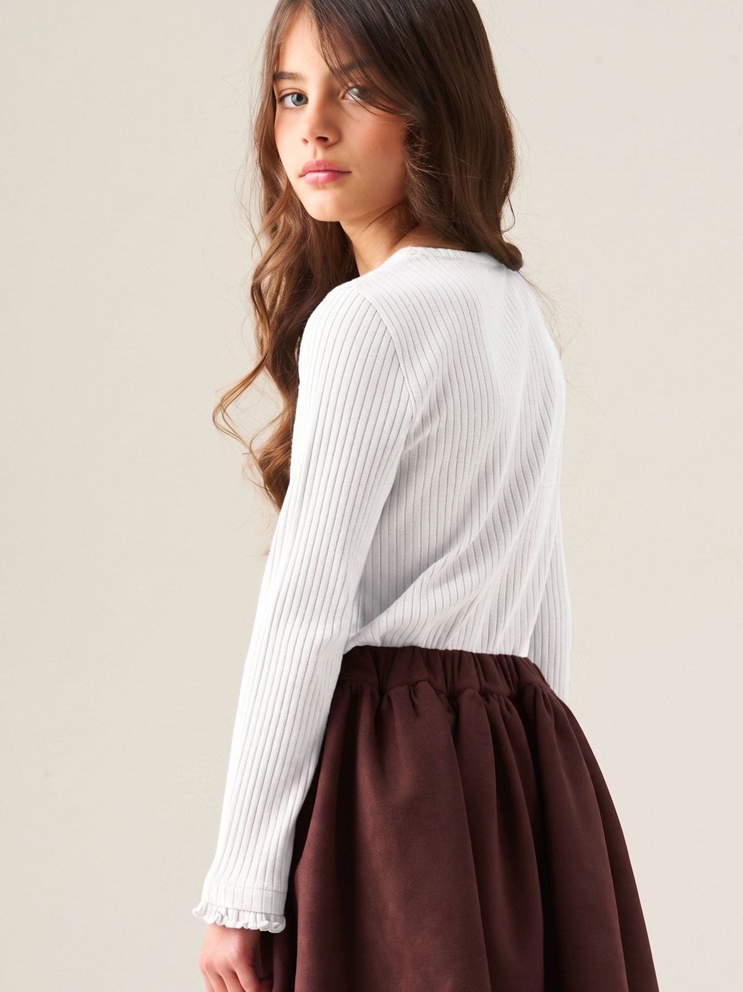 Dsiney Kidz - Angel & Rocket White Nellie Rib Long Sleeve Top image 3