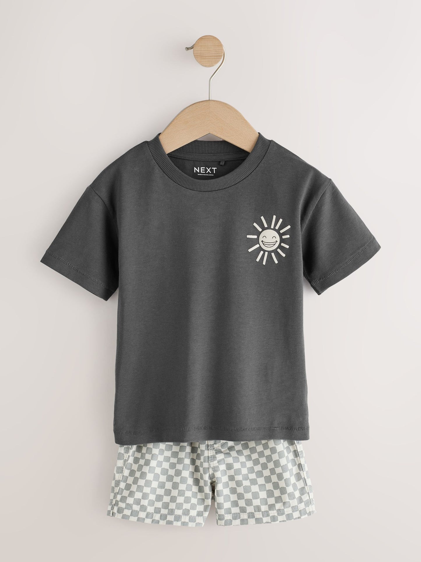 Dsiney Kidz - Charcoal Grey Short Sleeve T-Shirt & Shorts Set (3mths-7yrs) image 5