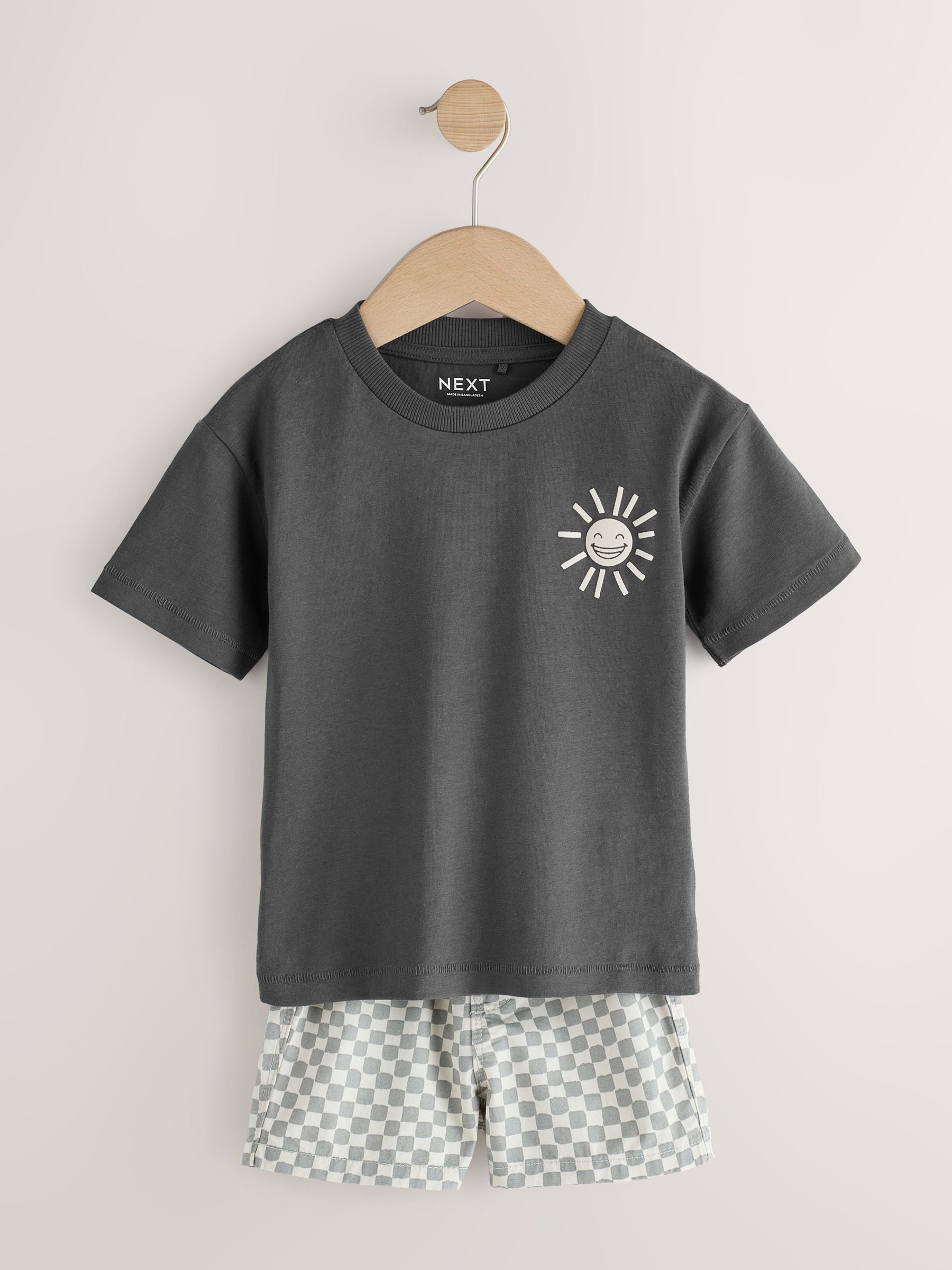 Dsiney Kidz - Charcoal Grey Short Sleeve T-Shirt & Shorts Set (3mths-7yrs) image 5