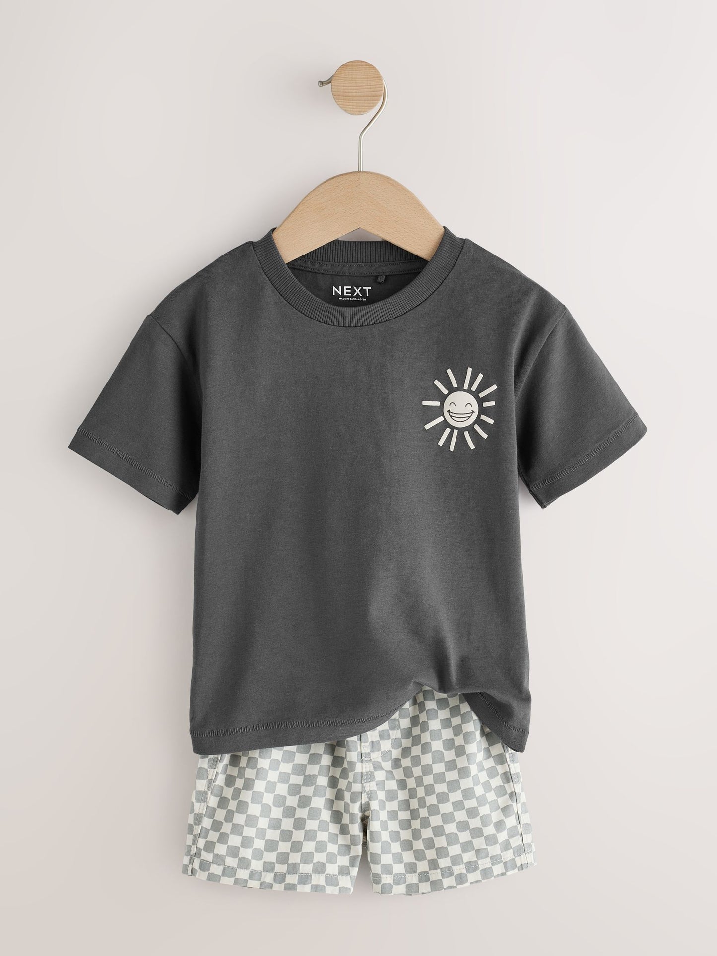 Dsiney Kidz - Charcoal Grey Short Sleeve T-Shirt & Shorts Set (3mths-7yrs) image 6