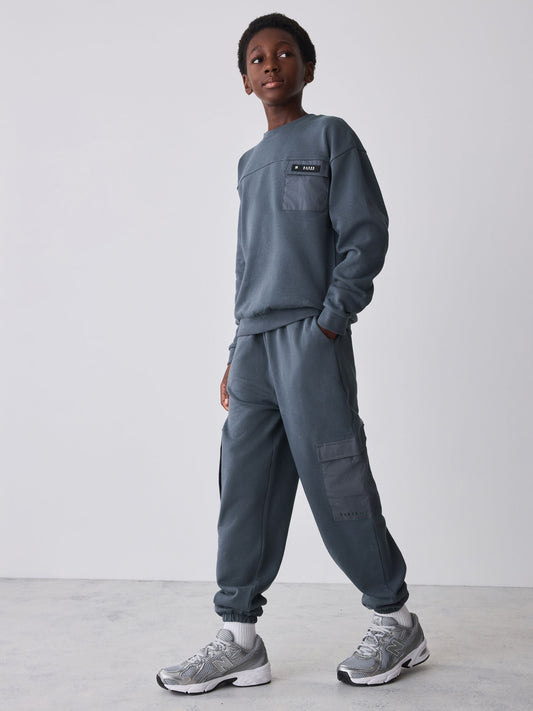 Baker by Ted Baker Slate Grey Oversized Sweatshirt and Joggers Set - image 1