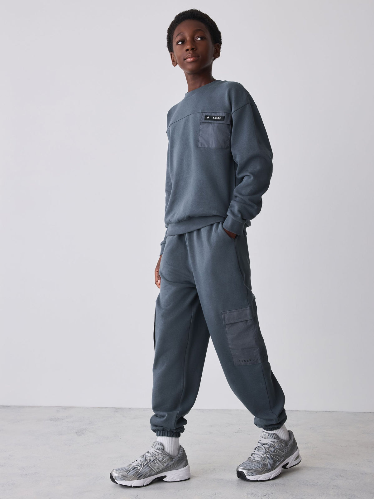Baker by Ted Baker Slate Grey Oversized Sweatshirt and Joggers Set - image 1