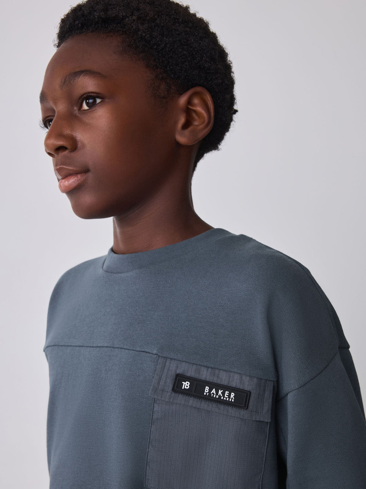 Baker by Ted Baker Slate Grey Oversized Sweatshirt and Joggers Set - image 3