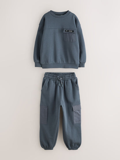 Baker by Ted Baker Slate Grey Oversized Sweatshirt and Joggers Set - image 7