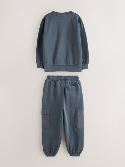 Baker by Ted Baker Slate Grey Oversized Sweatshirt and Joggers Set - image 8