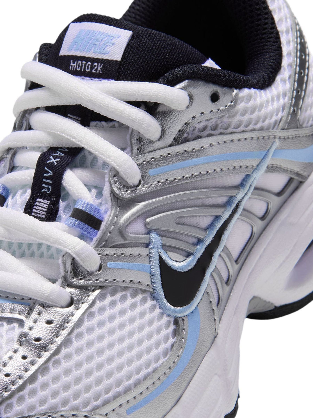 Dsiney Kidz - Nike White/Silver Blue Junior Air Max Moto  Trainers image 7