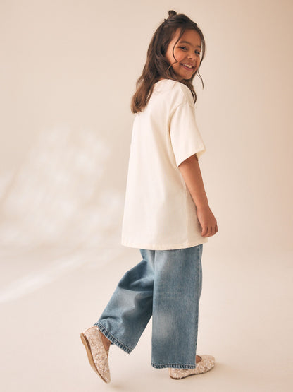 Dsiney Kidz - Ecru Shania Twain Oversized Graphic T-Shirt (3-16yrs) image 5