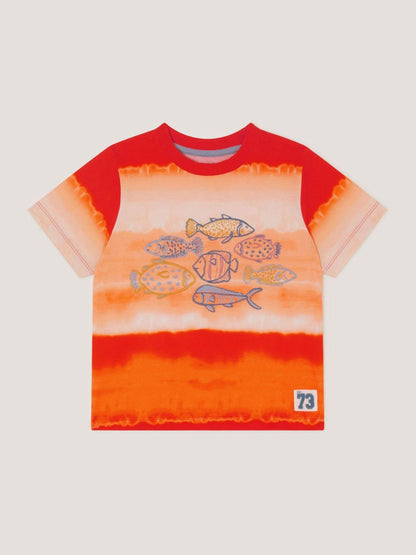 Monsoon Orange Fish Tie Dye T-Shirt image 2