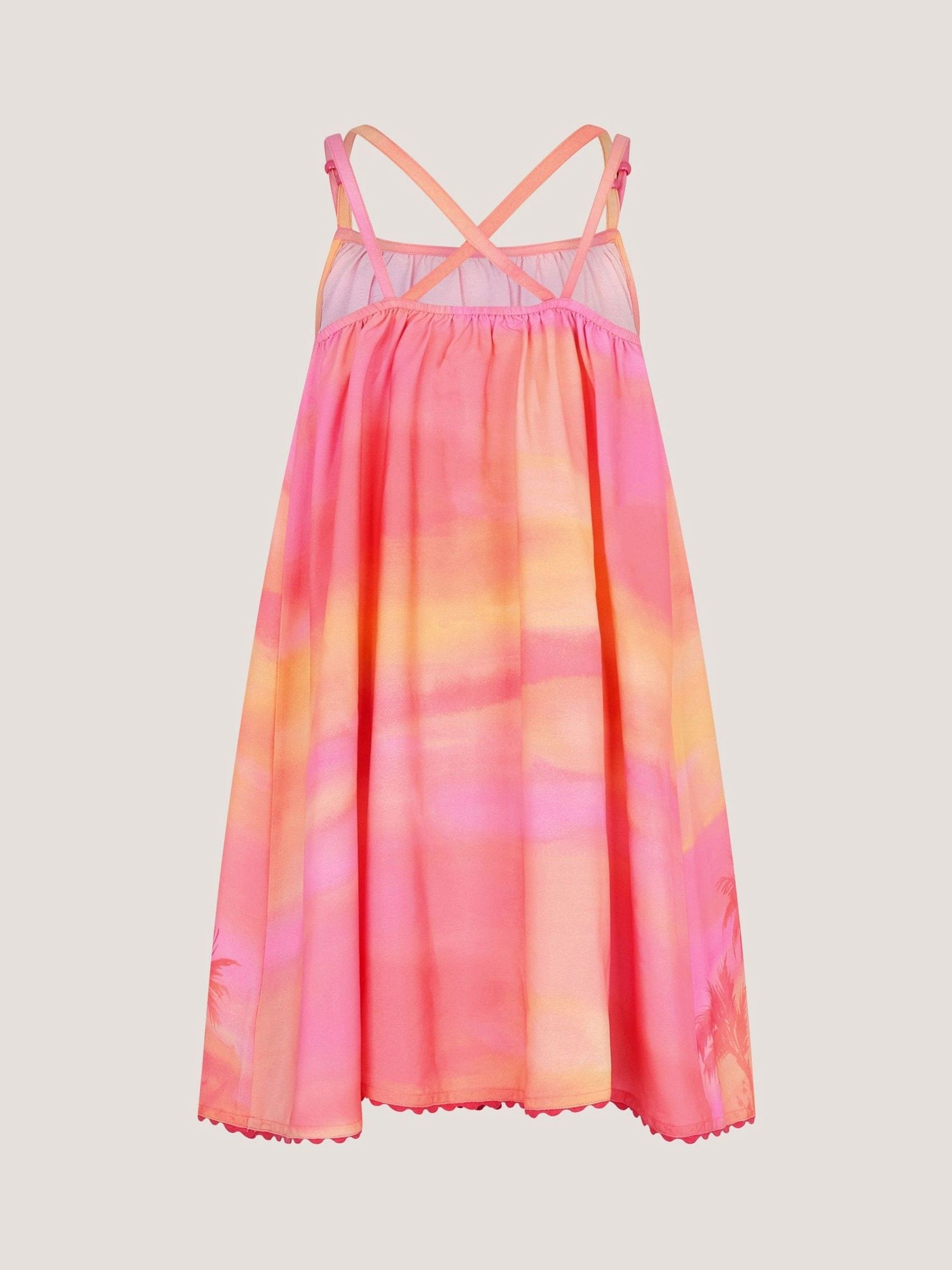 Monsoon Orange Palm Print Beach Dress image 3