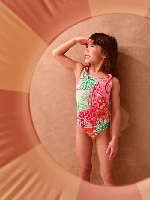 Dsiney Kidz - Monsoon Orange Giraffe Print Swimsuit image 1