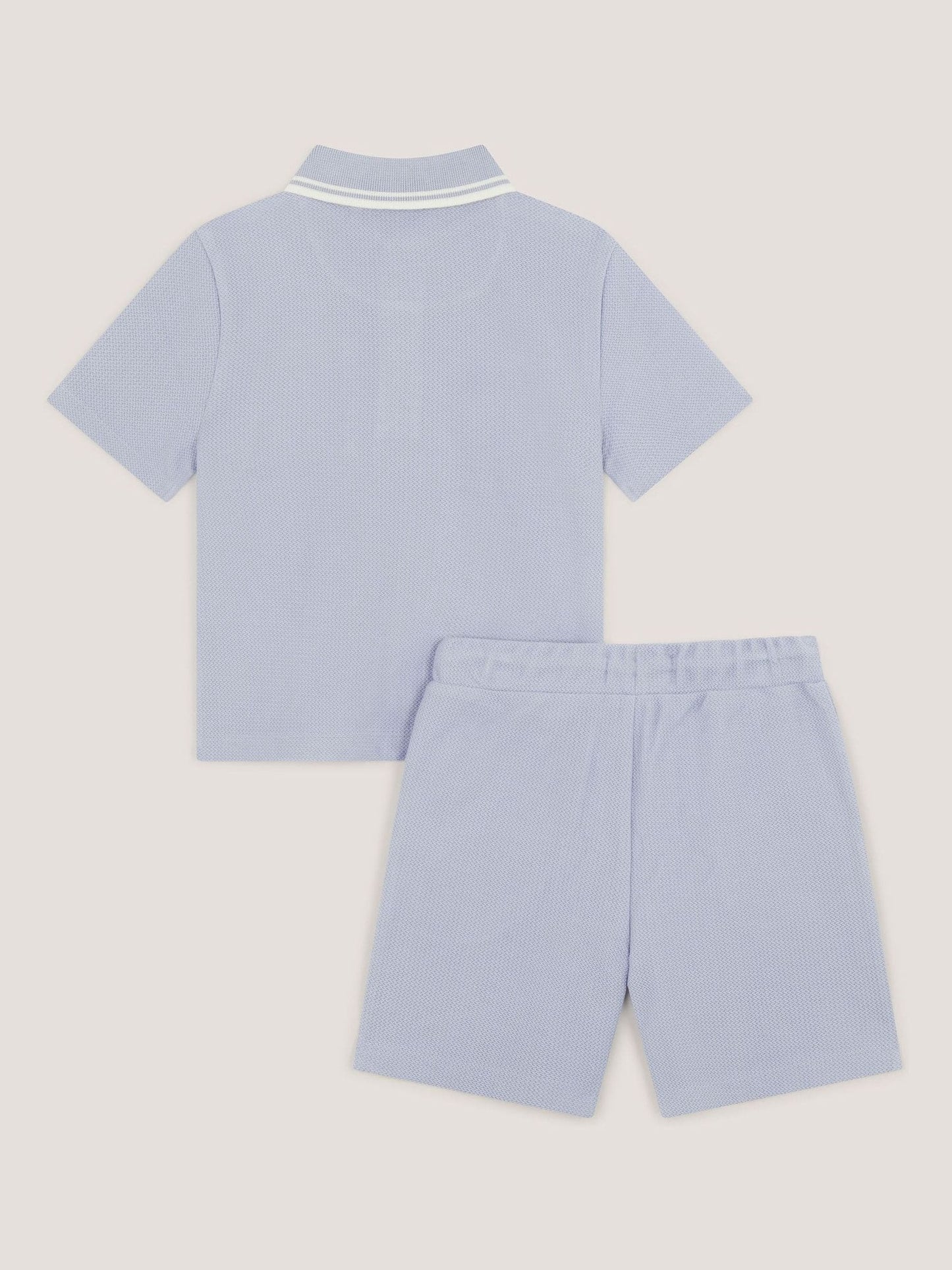 Monsoon Blue Jersey Polo Shirt & Shorts Set image 3