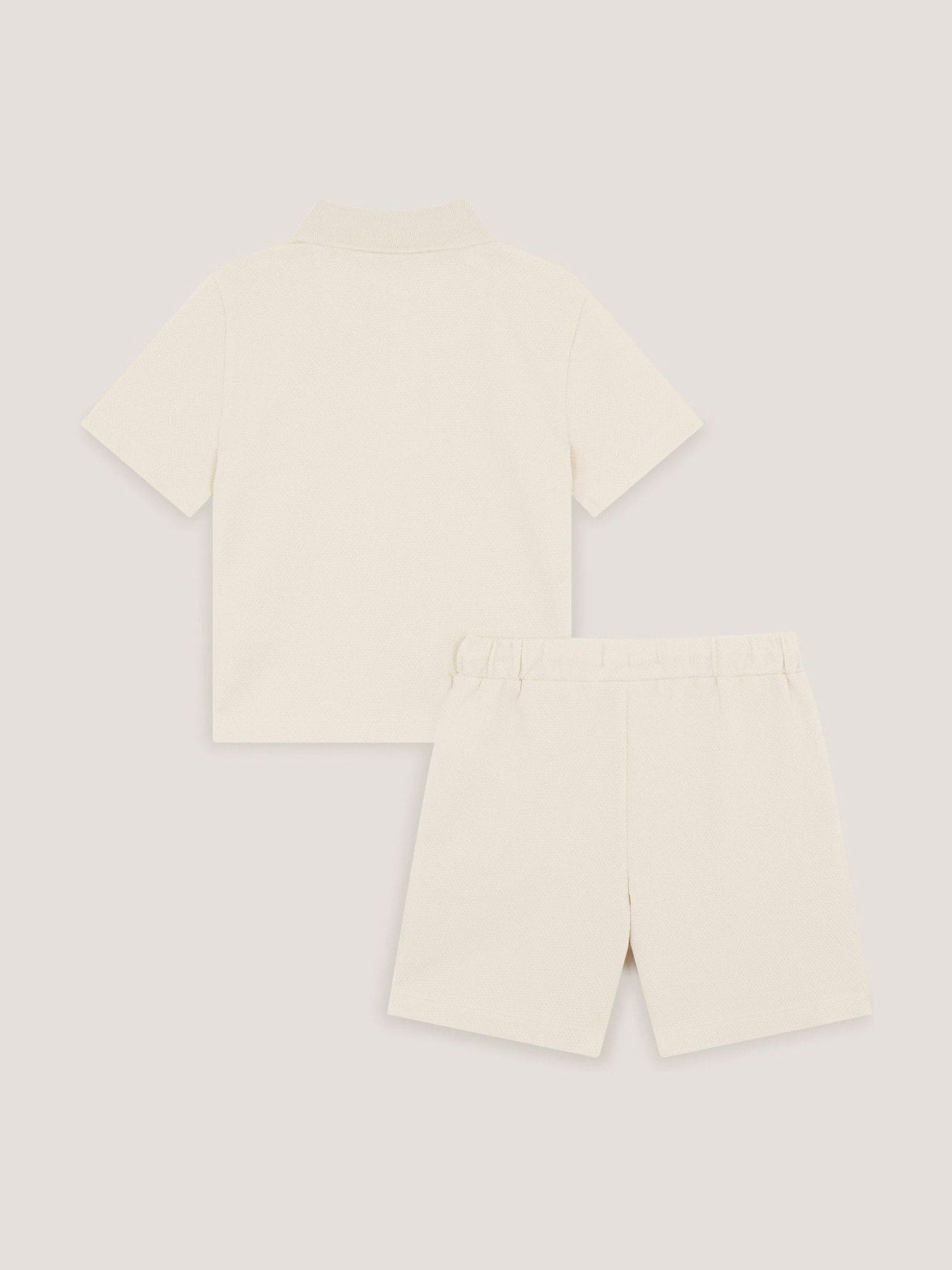 Monsoon Natural Palm Jersey Polo Shirt & Shorts Set image 3