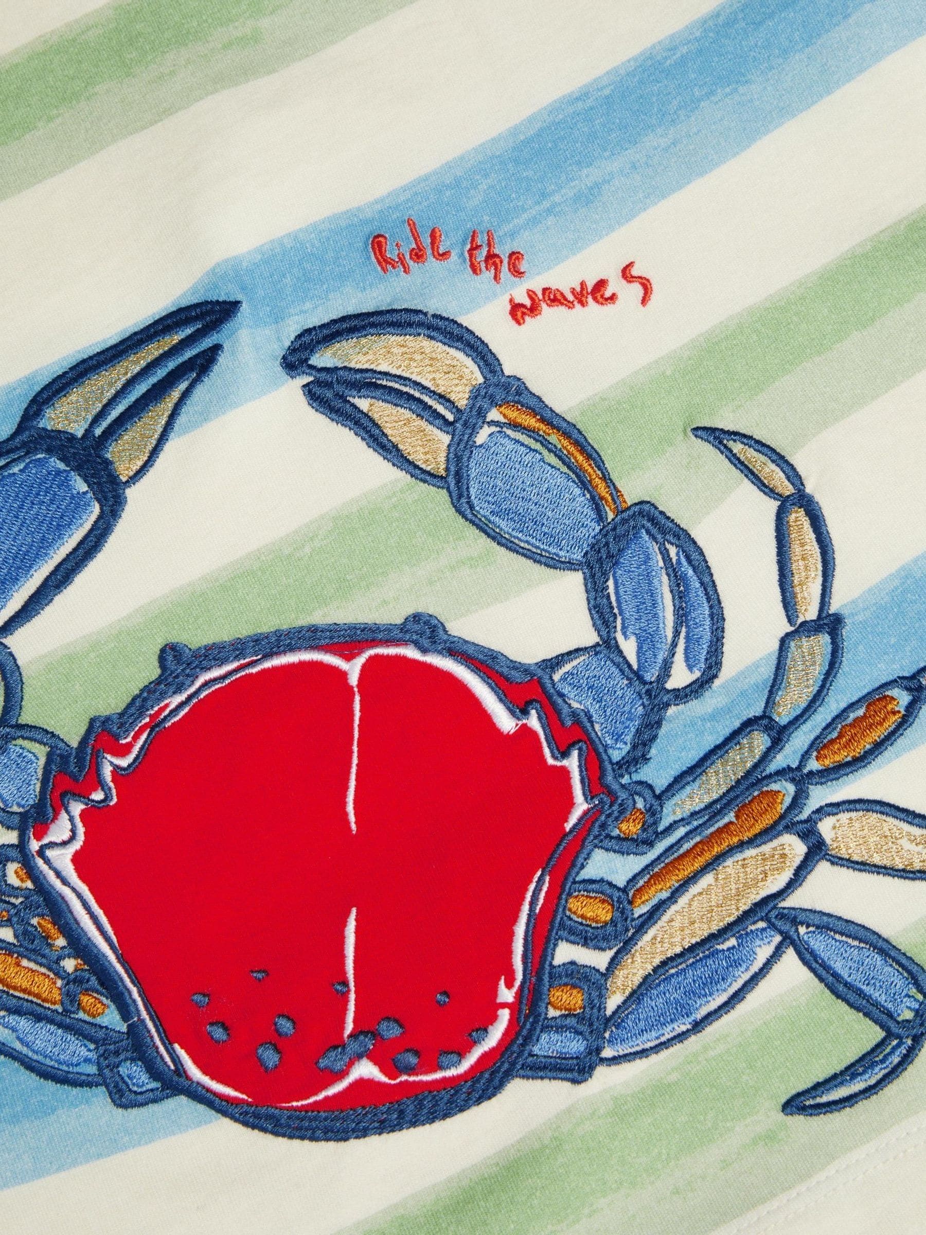 Monsoon Blue Crab Stripe T-Shirt image 4