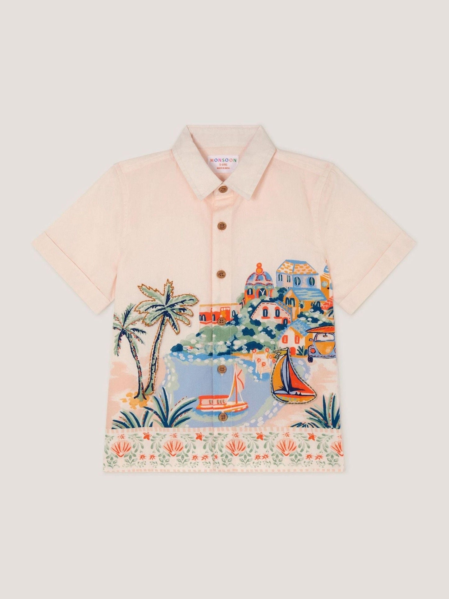 Dsiney Kidz - Monsoon Cream Scenic Embroidered Shirt image 2