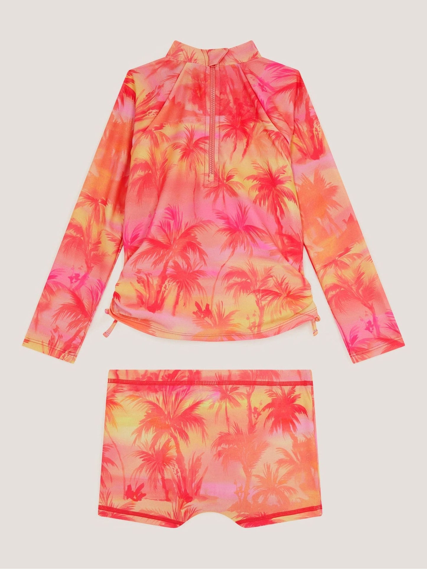 Monsoon Orange Palm Print UPF50+ Rash Vest Swim Set image 4