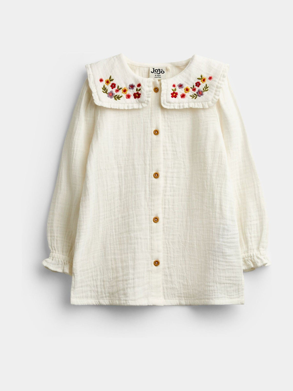 Dsiney Kidz - JoJo Maman Bébé Dusky Pink Embroidered Blouse & Knit Pinafore Set image 2