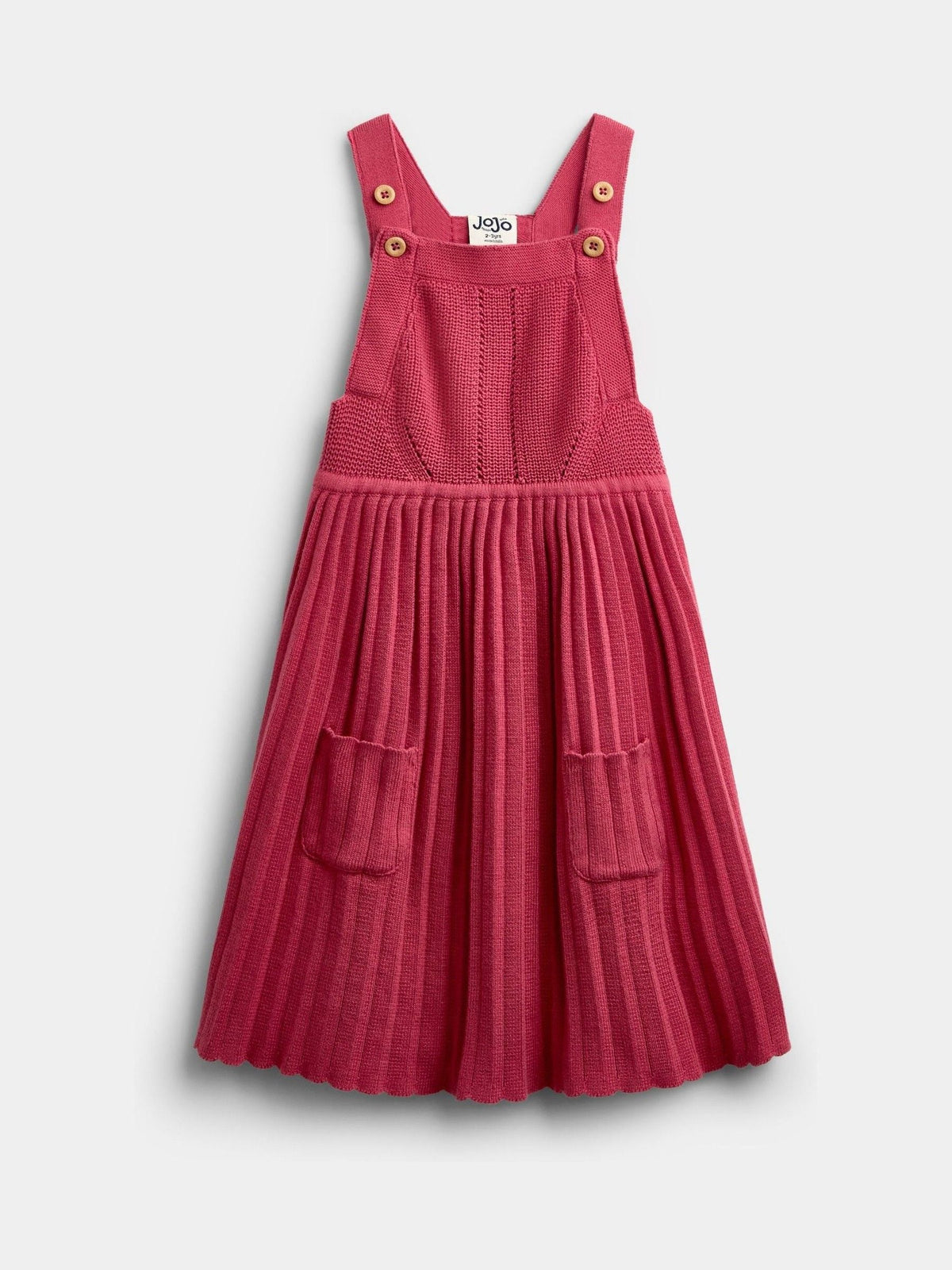 Dsiney Kidz - JoJo Maman Bébé Dusky Pink Embroidered Blouse & Knit Pinafore Set image 4