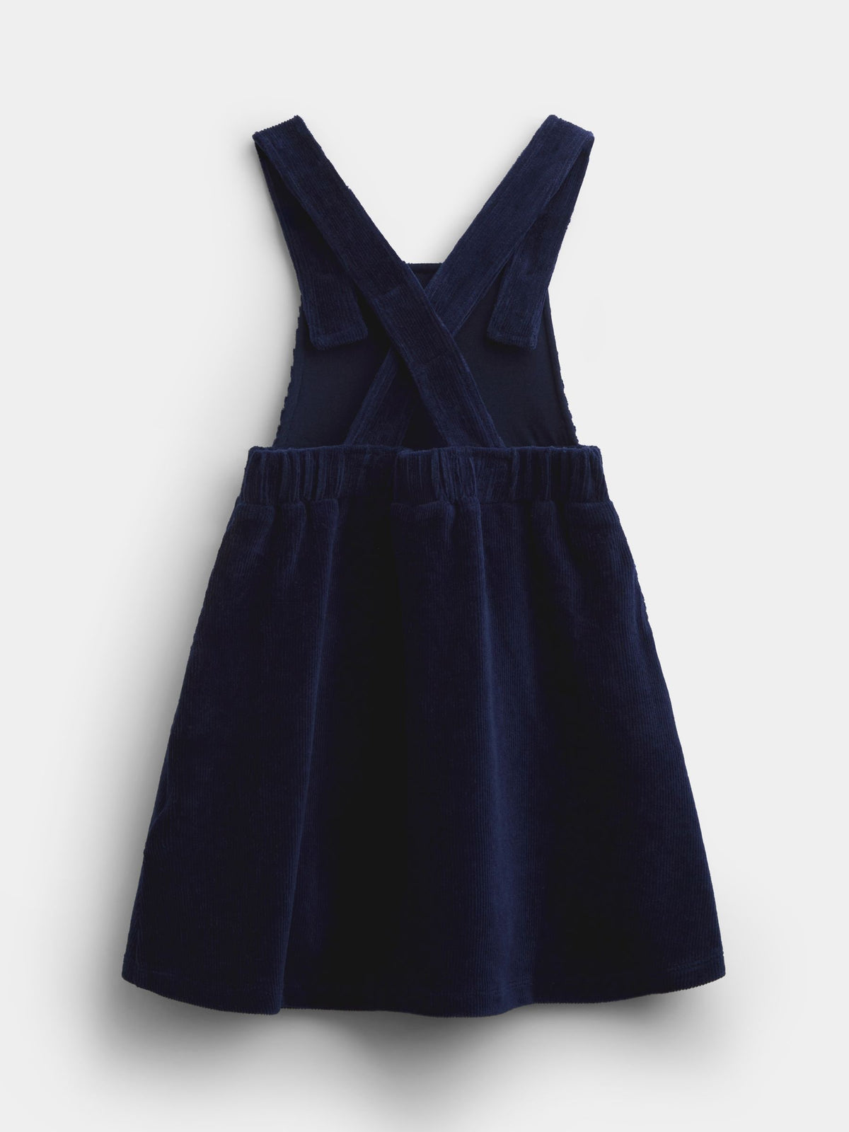 JoJo Maman Bébé Navy Blue Mouse Embroidered Velour Pinafore Set - image 3