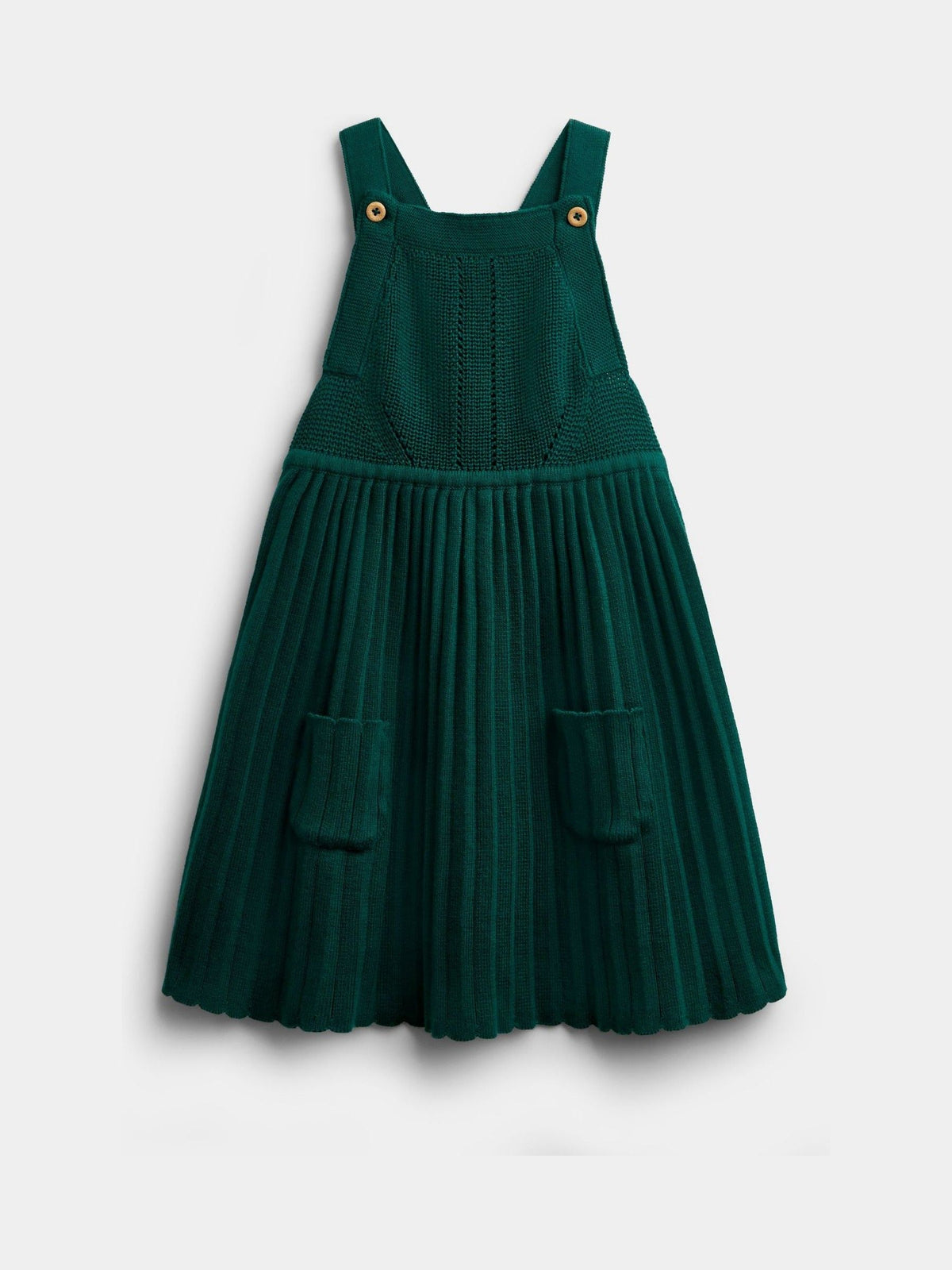 Dsiney Kidz - JoJo Maman Bébé Emerald Green Embroidered Blouse & Knit Pinafore Set image 4