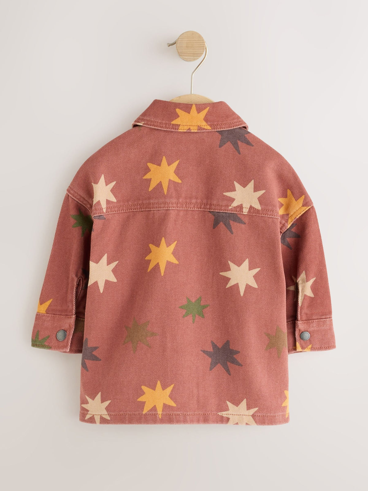 Rust Brown All Over Print Stars Twill Printed Overshirt (3mths-7yrs) - image 2