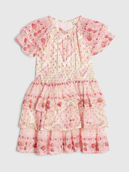 Dsiney Kidz - River Island Pink Cherry Chiffon Dress image 1