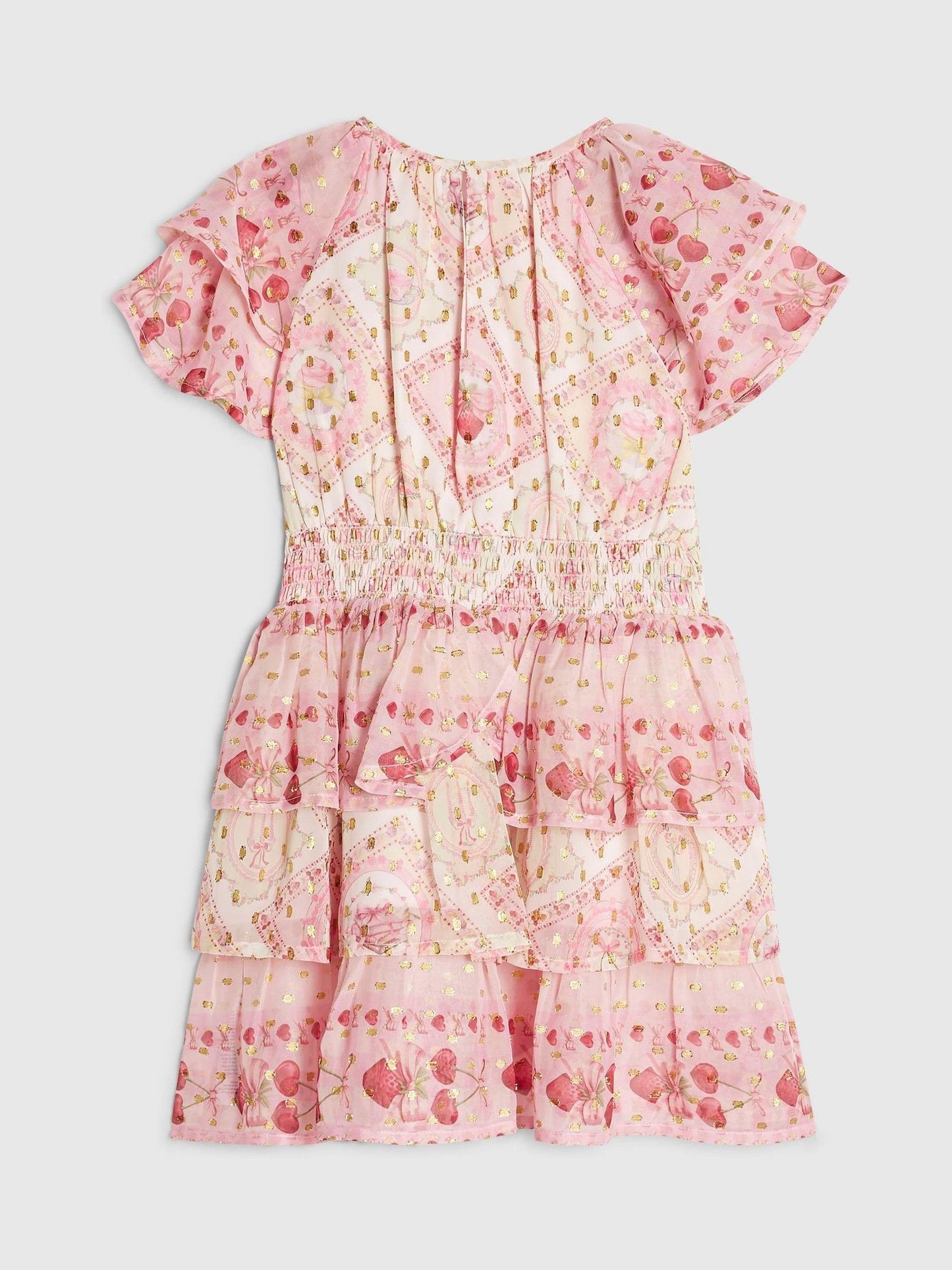 Dsiney Kidz - River Island Pink Cherry Chiffon Dress image 2