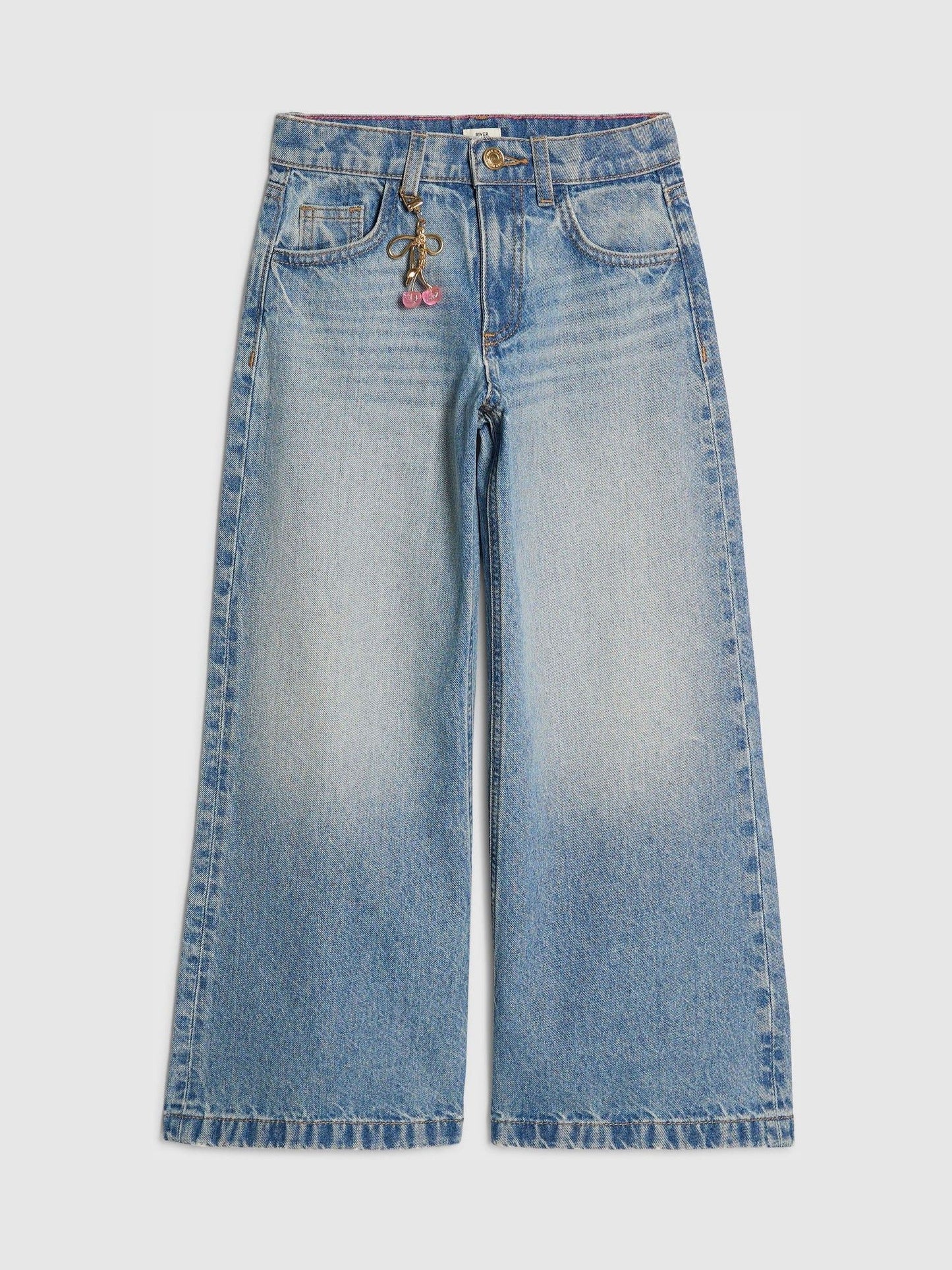 Dsiney Kidz - River Island Blue Wide Fit Light Wash Jeans image 1