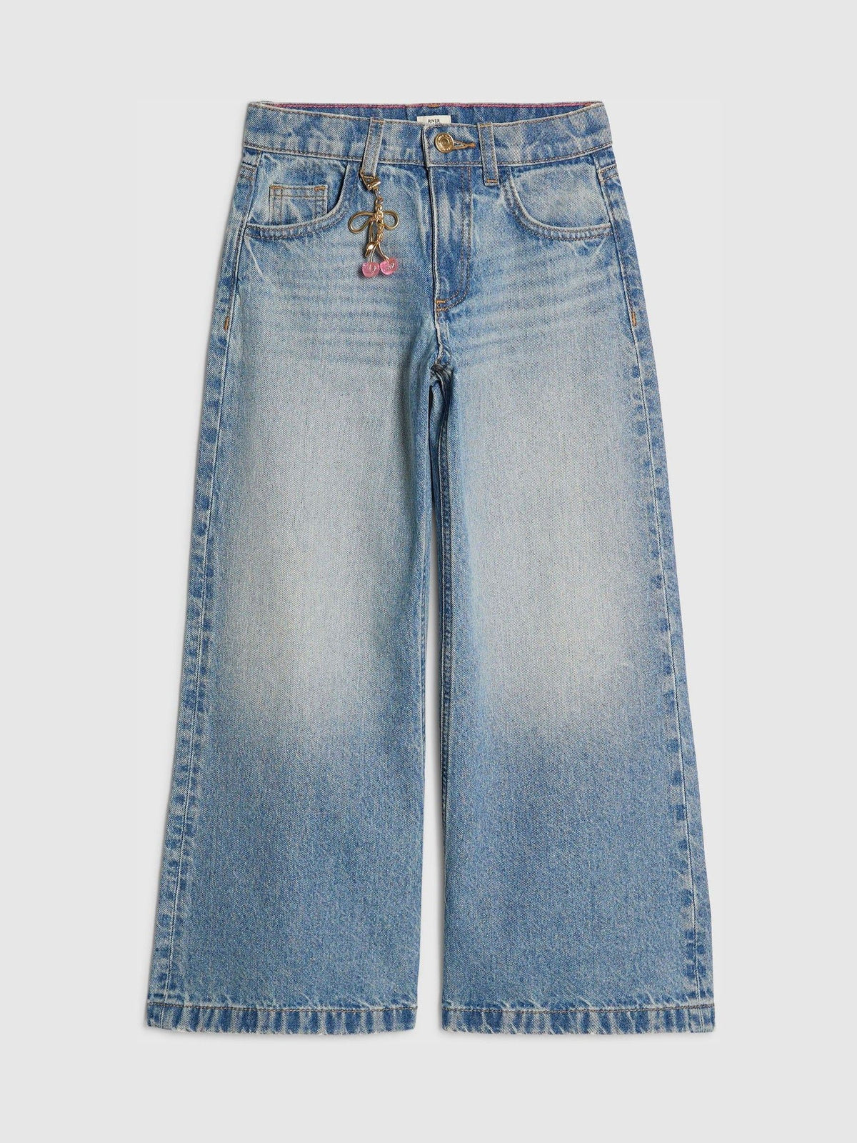Dsiney Kidz - River Island Blue Wide Fit Light Wash Jeans image 1