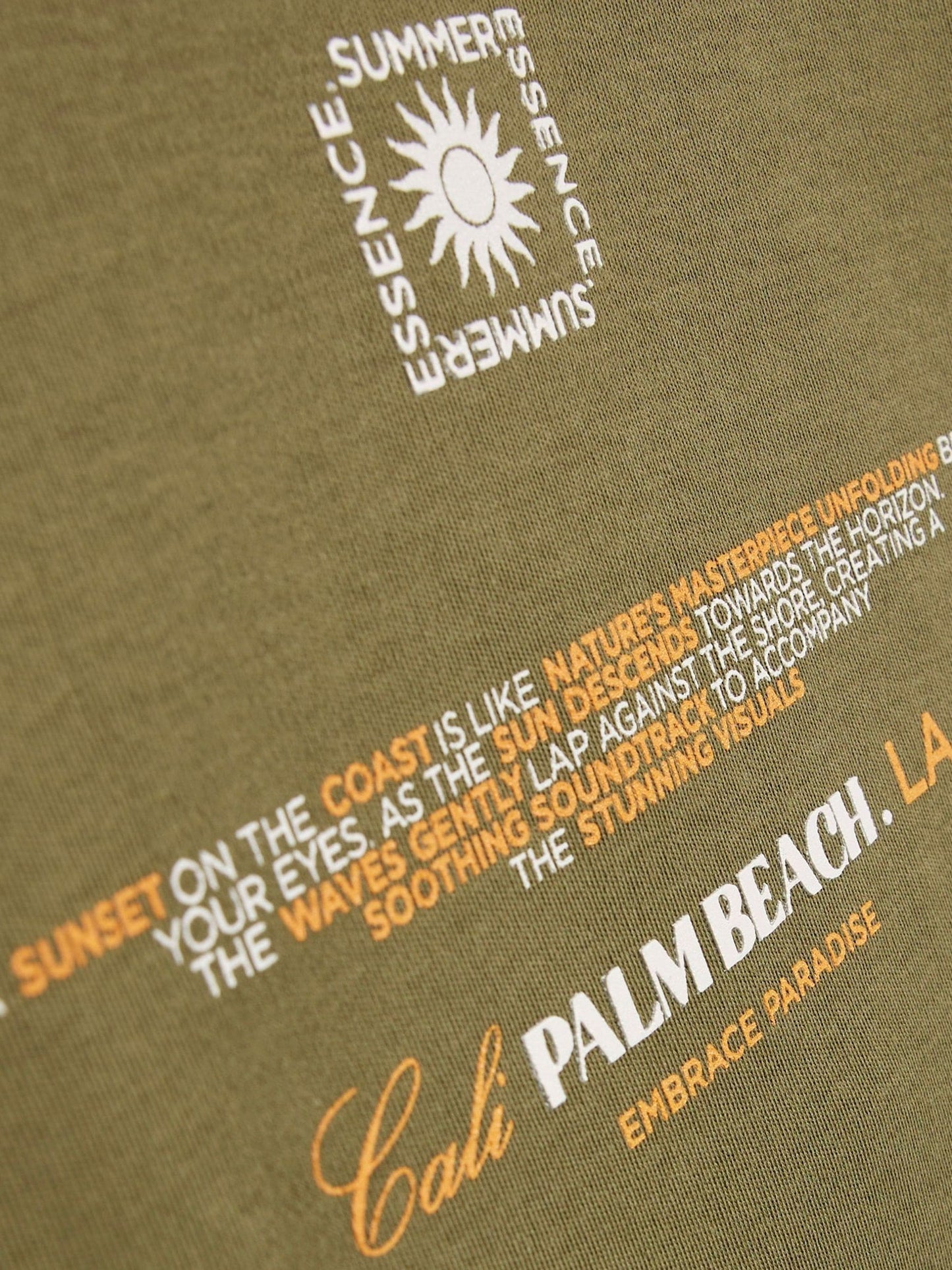 River Island Green Oversized Palm Beach Graphic T-Shirt & Shorts Set image 4