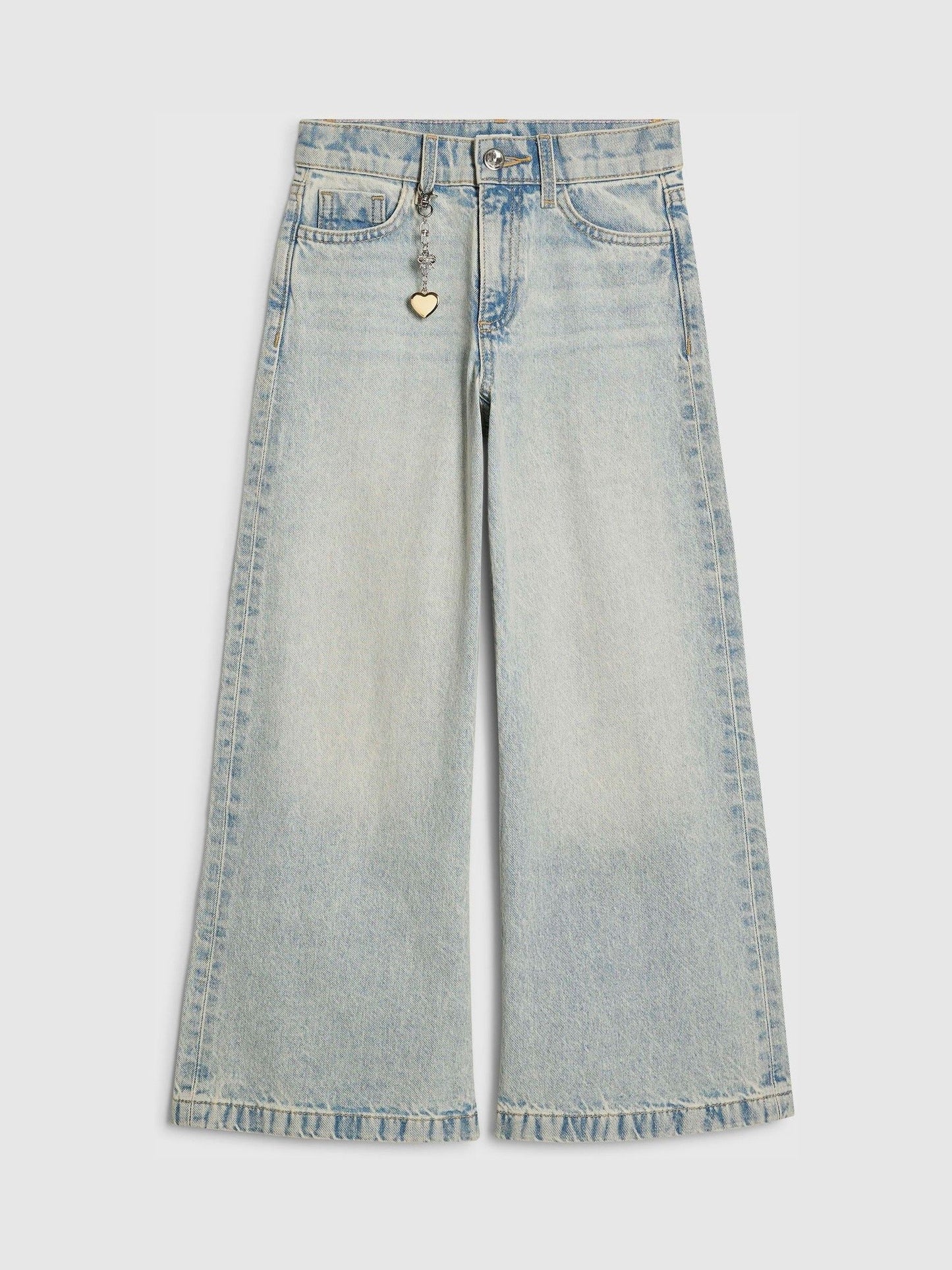 Dsiney Kidz - River Island Wash Blue Wide Fit Light Wash Jeans image 1