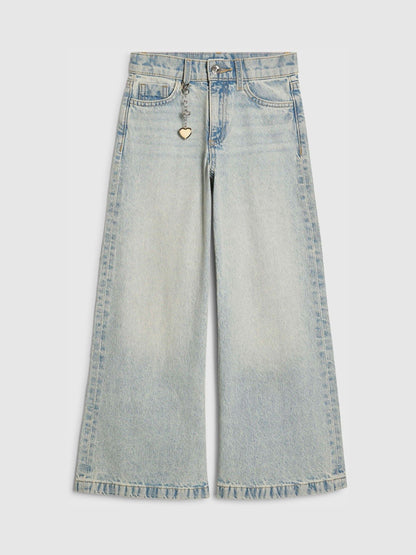 Dsiney Kidz - River Island Wash Blue Wide Fit Light Wash Jeans image 1